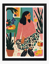 Summer Muse Art Print Black Frame