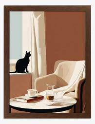 Morning Rituals Art Print Brown