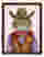 Cowboy Cat Charm Art Print - Brown