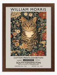 William Morris Tabby Art Print - Brown