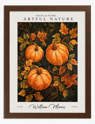 William Morris Autumn Pumpkins Art Print - Brown