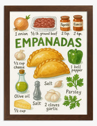 Tasty Empanadas Delight Art Print - Brown