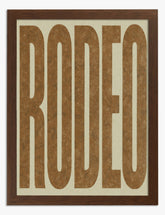 Bold Rodeo Typography Art Print Brown