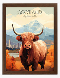 Highland Majesty Art Print - Brown