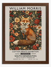 Fox in Floral Harmony Art Print - Brown