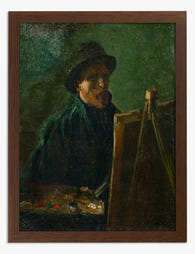 Van Goghs Artistic Reflection Art Print - Brown