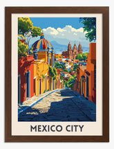 Mexico City Charm Art Print - Brown