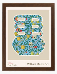 William Morris Fruit Vase Art Print Brown Frame