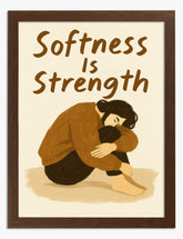 Soft Strength Art Print Brown