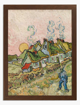 Van Goghs Village Vibes Art Print - Brown