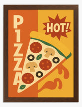 Hot Slice Delight Art Print - Brown