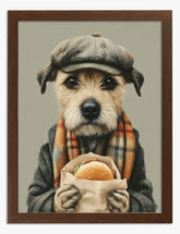Whimsical Terrier Delight Art Print - Brown