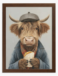 Highland Charm Art Print - Brown