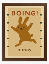 Boing Bunny Delight Art Print Brown