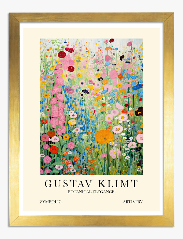 Klimts Spring Garden Art Print Gold Frame