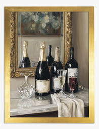 Elegant Evening Toast Art Print - Gold