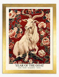 Year of the Goat Elegance Art Print - Gold