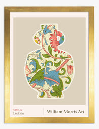 William Morris Lodden Vase Art Print Gold Frame