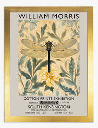 William Morris Dragonfly Art Print - Gold