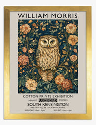 William Morris Owl Elegance Art Print - Gold