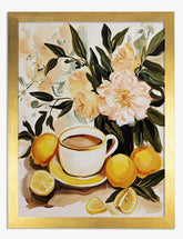 Citrus Morning Bliss Art Print - Gold