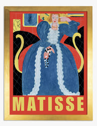 Matisse Lady in Blue Art Print - Gold