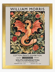 Morris Dragon Vintage Art Print - Gold