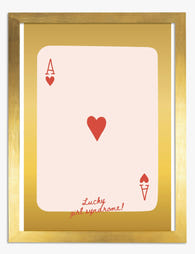 Lucky Ace Gold Foil Art Print Gold