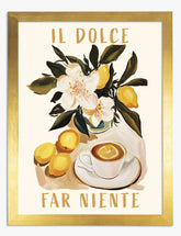 Lemon & Blossoms Serenity Art Print - Gold