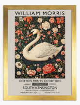 Elegant Swan by Morris Art Print - Gold