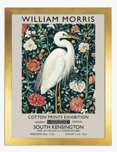William Morris Egret Art Print - Gold