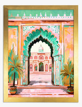 Jaipur Gateway Charm Art Print - Gold