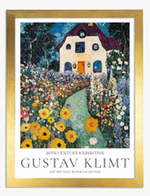 Klimts Floral Haven Art Print - Gold