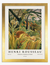 Rousseaus Jungle Tiger Art Print - Gold