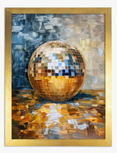 Golden Disco Glow Art Print Gold