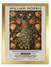 William Morris Peacock Art Print - Gold