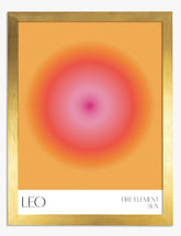 Radiant Leo Glow Art Print - Gold