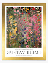 Klimts Garden Blooms Art Print - Gold