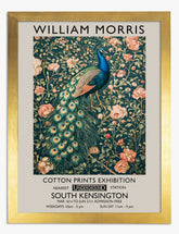 William Morris Peacock Art Print - Gold