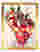 Strawberry Disco Delight Art Print - Gold