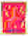 Electric Pink Stallion Art Print - Gold