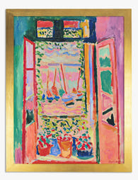 Matisses Window View Art Print - Gold