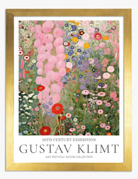 Klimts Floral Symphony Art Print - Gold