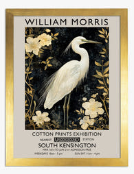 Elegant Egret Art Print - Gold