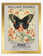 Morris Butterfly Elegance Art Print - Gold