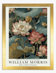 William Morris Water Lilies Art Print - Gold