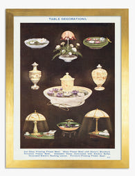 Vintage Tabletop Charm Art Print - Gold