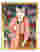 Chic Feline in Floral Art Print - Gold