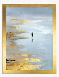 Golden Tranquility Art Print Gold