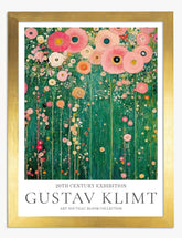 Klimts Blooming Garden Art Print - Gold